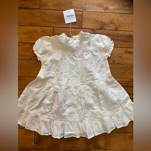 Oeuf Ivory Ruffle Toddler Dress